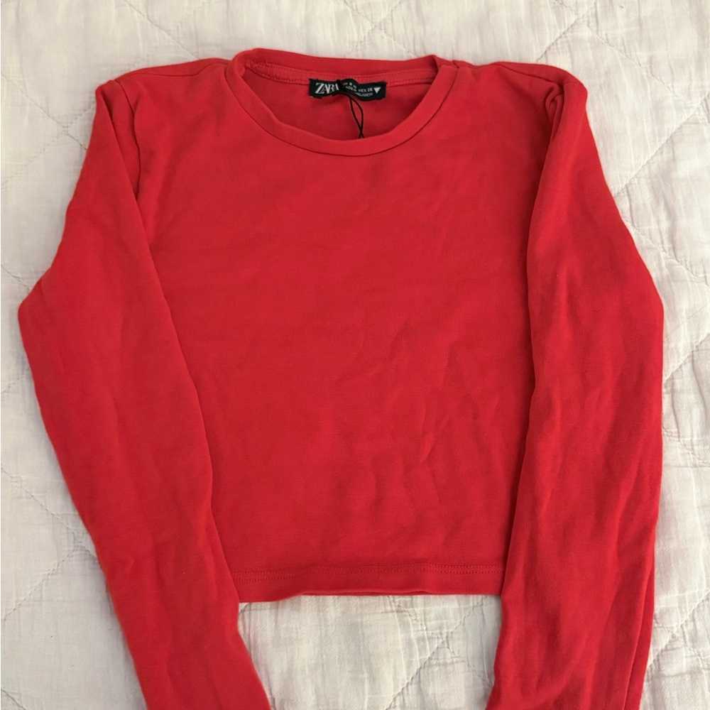 Zara Red Crop Top